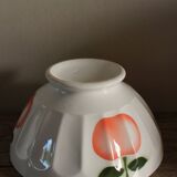 Large vintage apple ribbed footed bowl