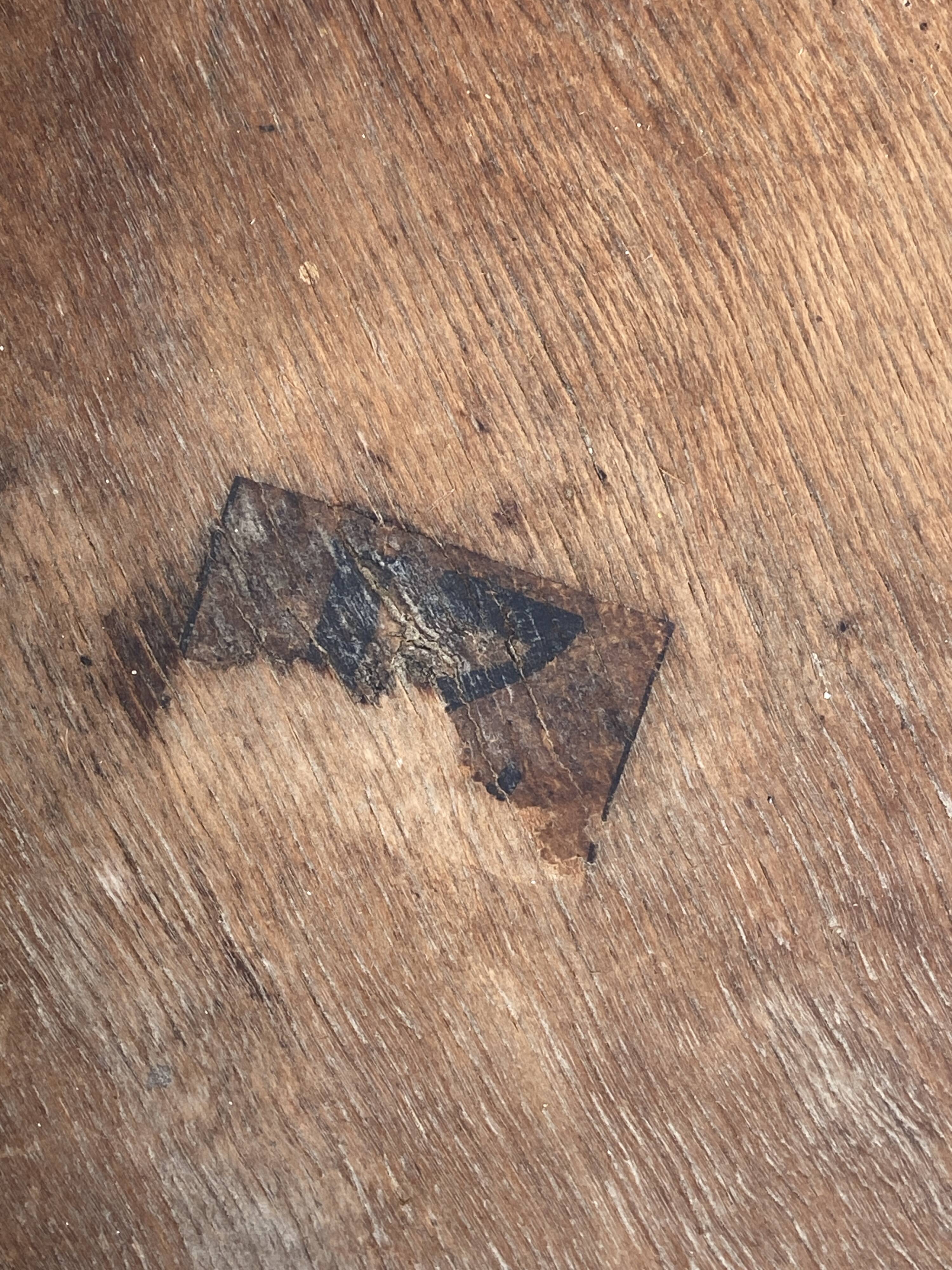 Vintage curved wooden stool