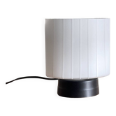 Small vintage white opaline glass table lamp bedside decoration extra LAMP-7117