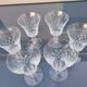 6 large cut crystal water glasses in the style of Cristalline de Lorraine.