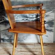 Art-popular armchair 50s in solid wood