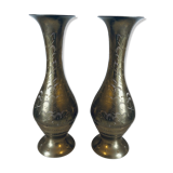 Lot de 2 vases en laiton