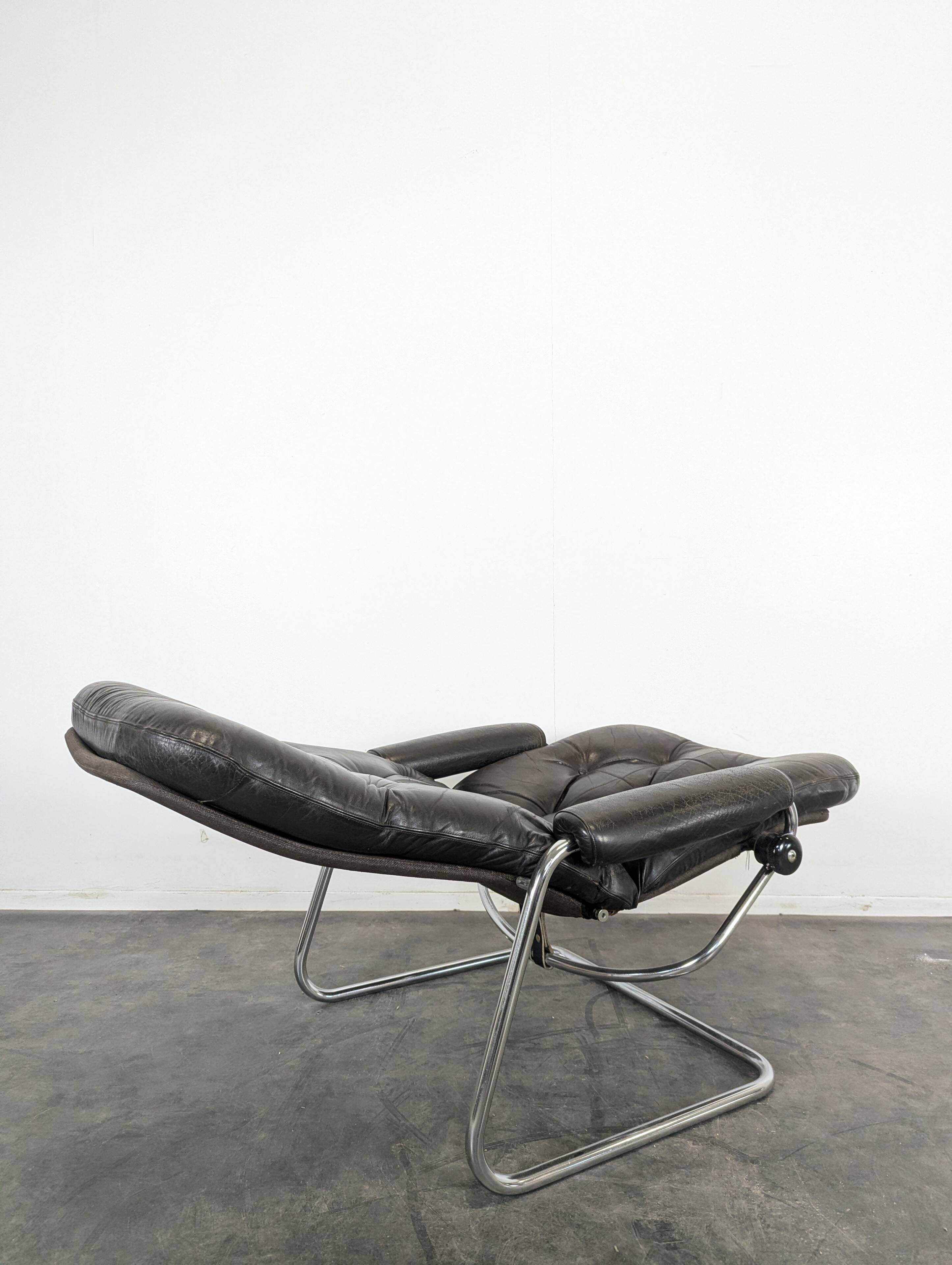 1970s leather Stressless armchair