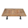 Table basse pieds fonte et plateau bois parquet