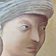 Grand Tableau Tempera (90x90) - Detail of Masaccio - signed F. Leblon