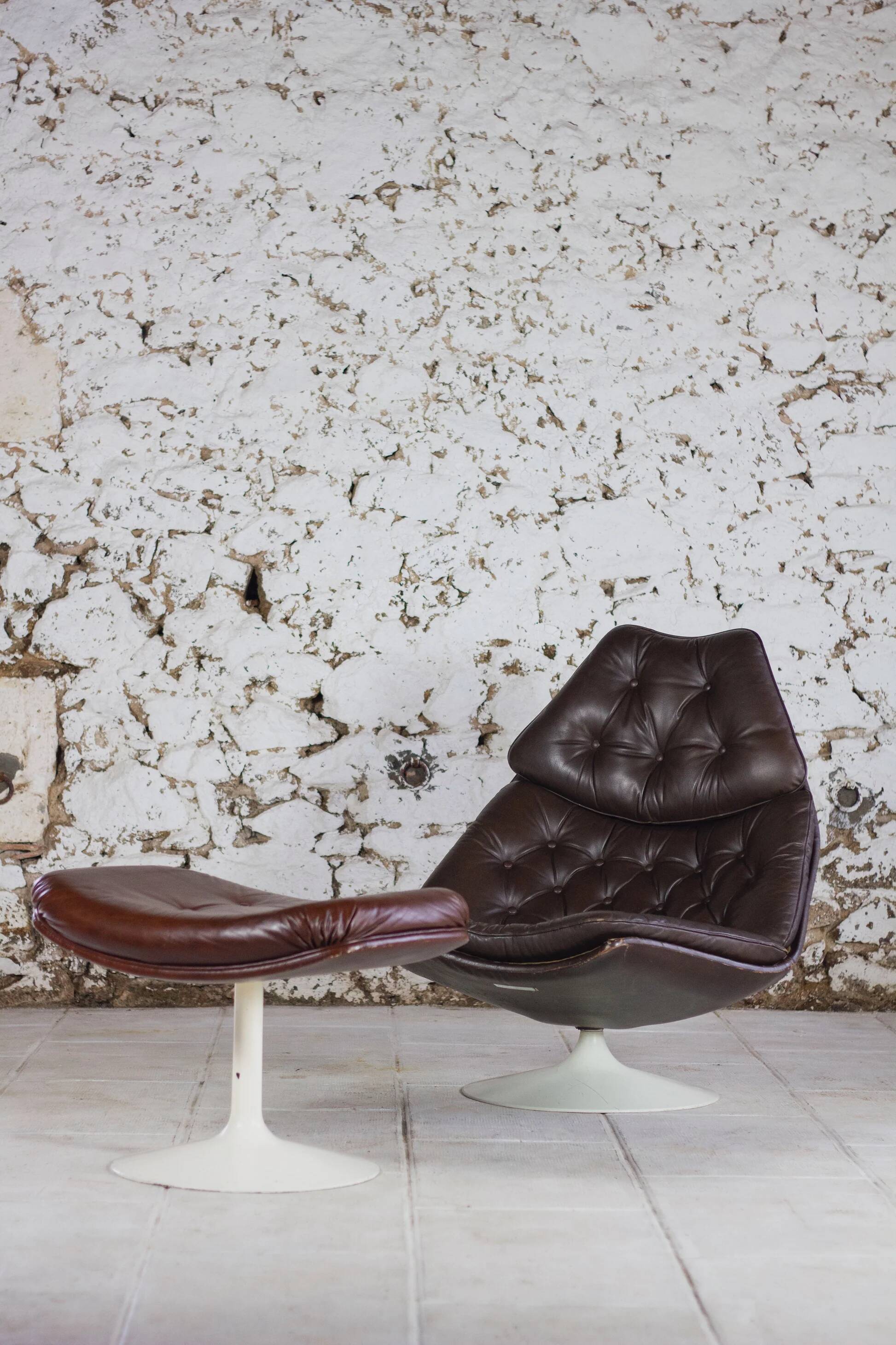 Armchair F588 and ottoman by Geoffrey Harcourt for Artifort, 1960