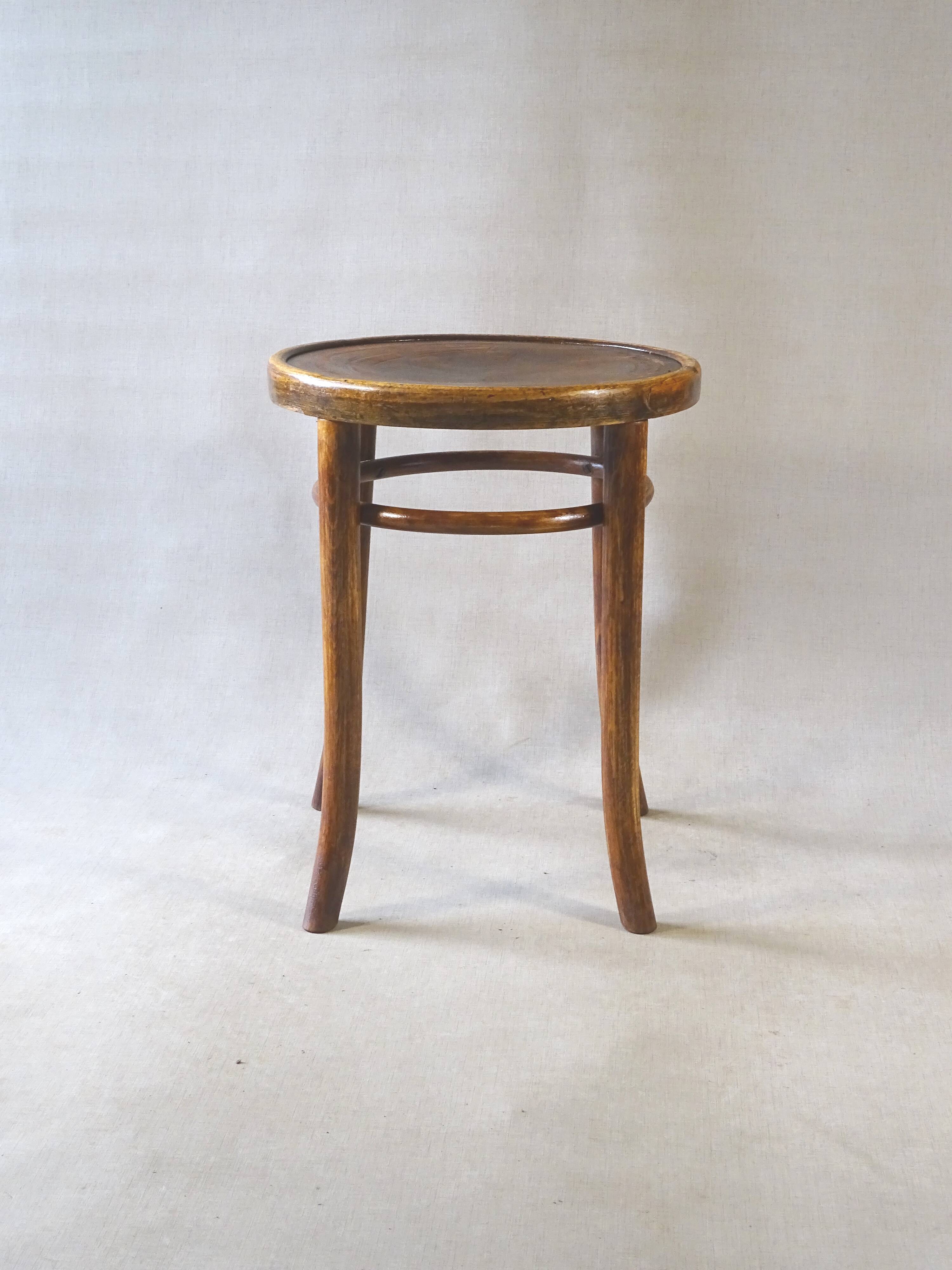 Baumann or Fischel stool, around 1930 with floral seat