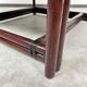 Fauteuil à oreilles en bambou de style milieu du siècle avec tabouret par Gervasoni