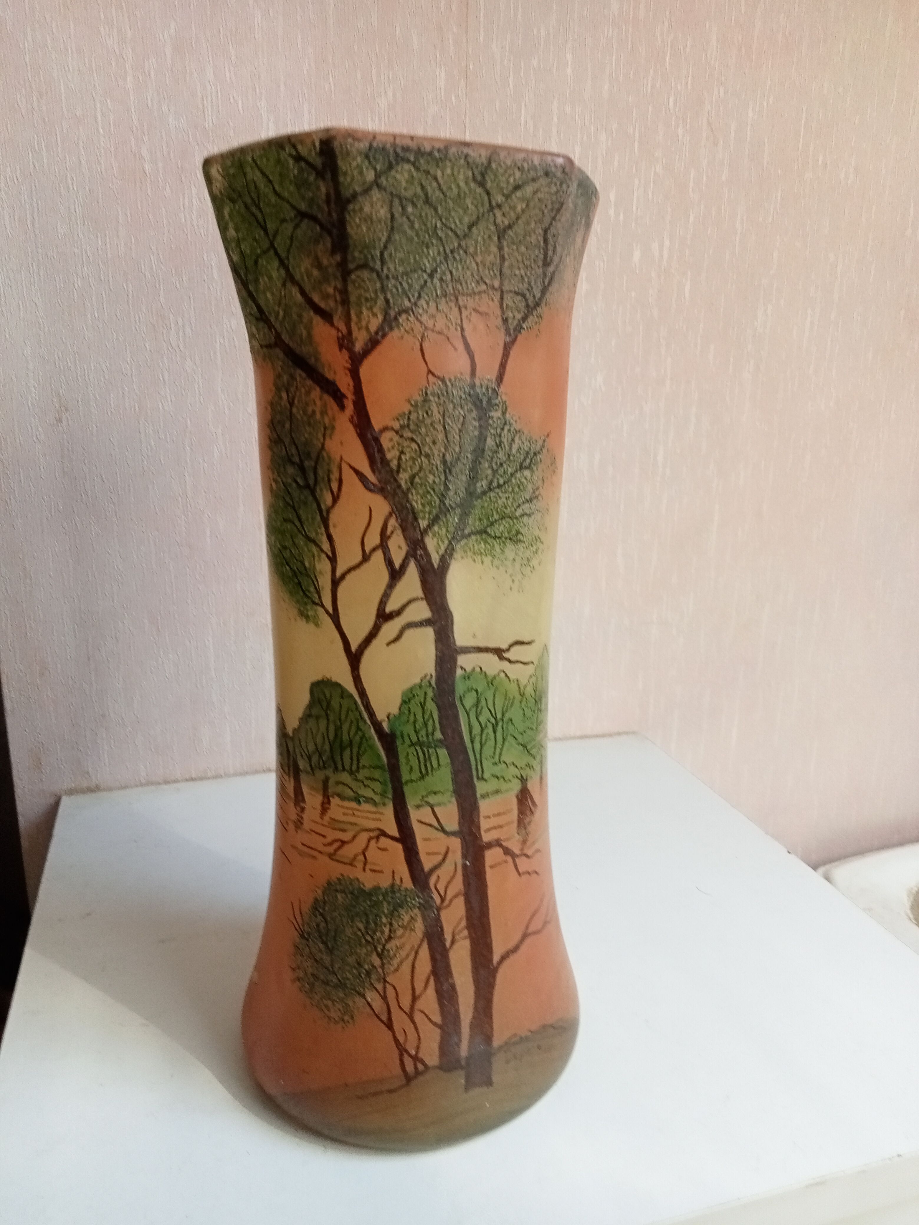 Vase Legras François theodore legras vase "diabolo" col hexagonal Selency