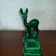 Saint Clement earthenware ashtray representing 1 doe signed Green