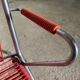 Folding scoubidou children's armchair red and vintage chrome 1950