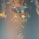 Venetian chandelier in colorless Murano glass, 7 light arms circa 1930