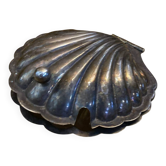 Vintage Silver-Plated Scallop Shell Butter Dish #E160
