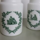 Apothecary pots in opaline