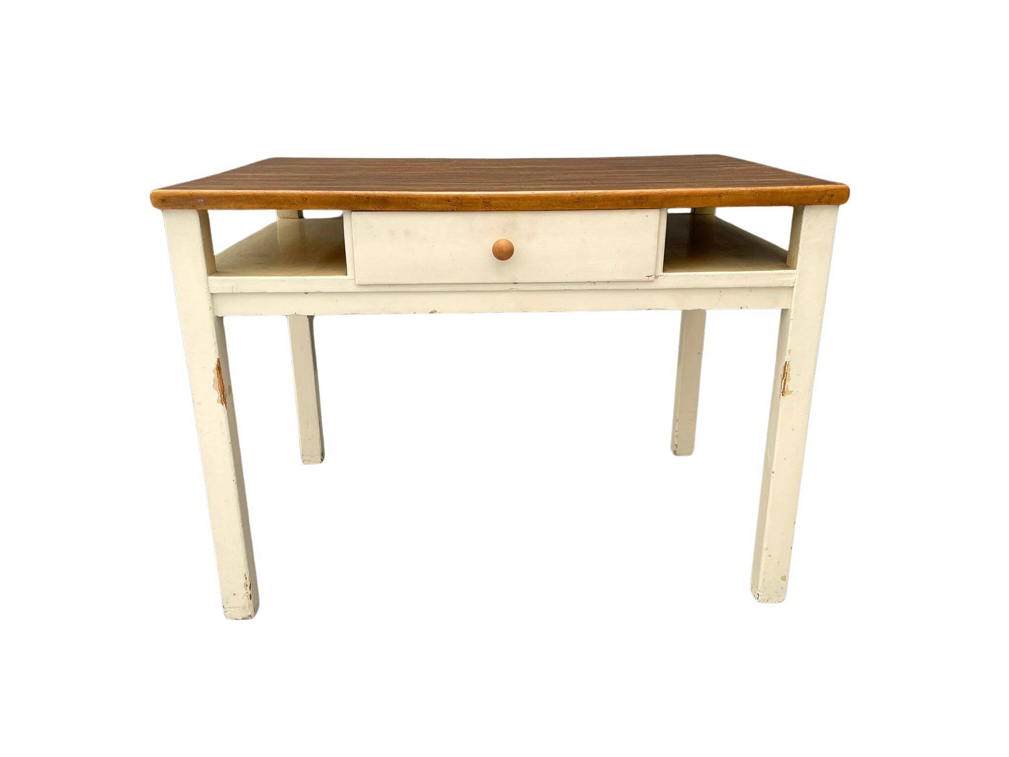 Vintage Writing Desk with Drawer, Czechoslovakia, ca. 1950s–60s