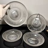 4 Baccarat plates in Greek key pattern 19th century