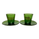 Vereco glasses / verrines with saucers