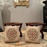 Pair of 19th century curule stools