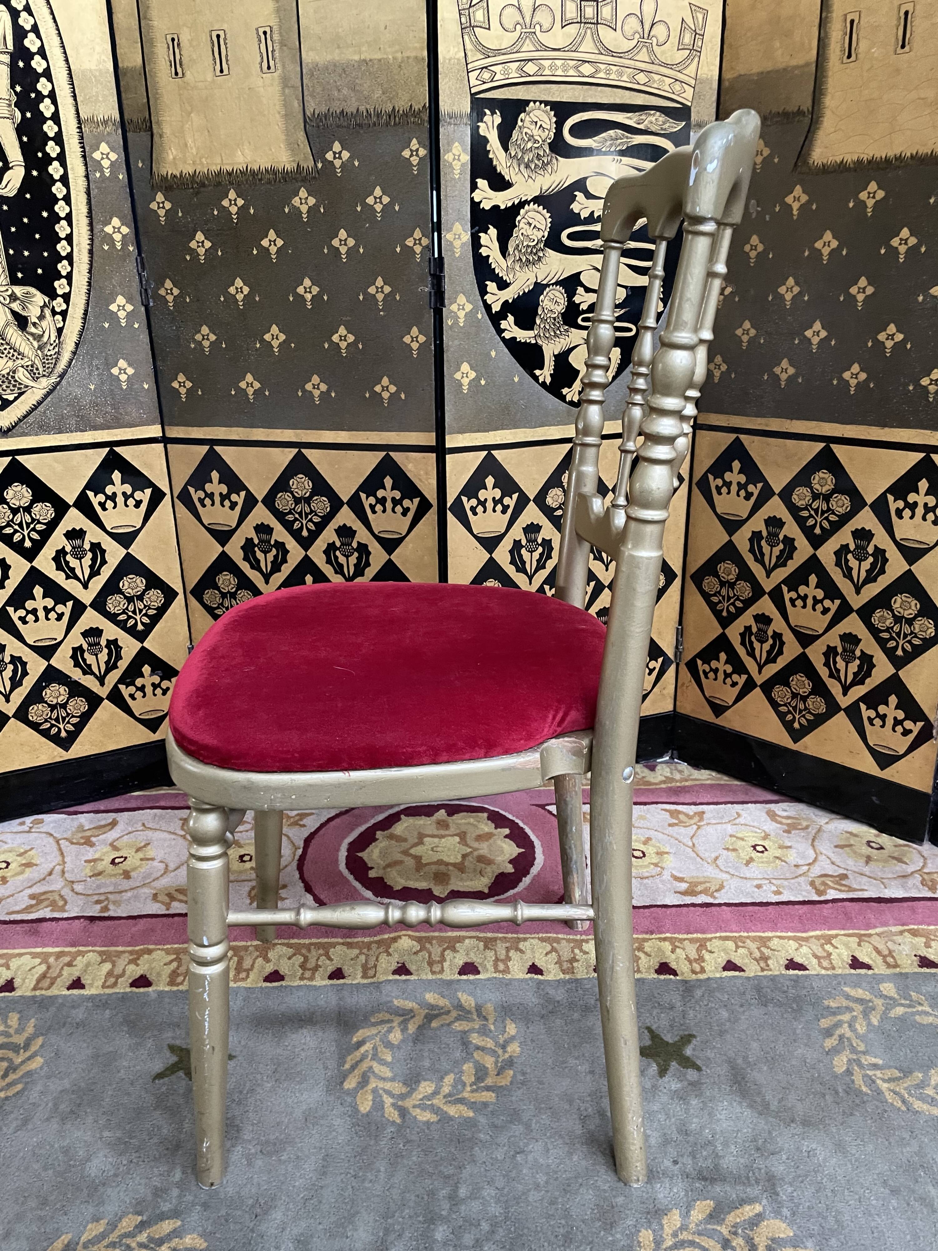 Suite de 6 chaises à barrettes Napoléon III