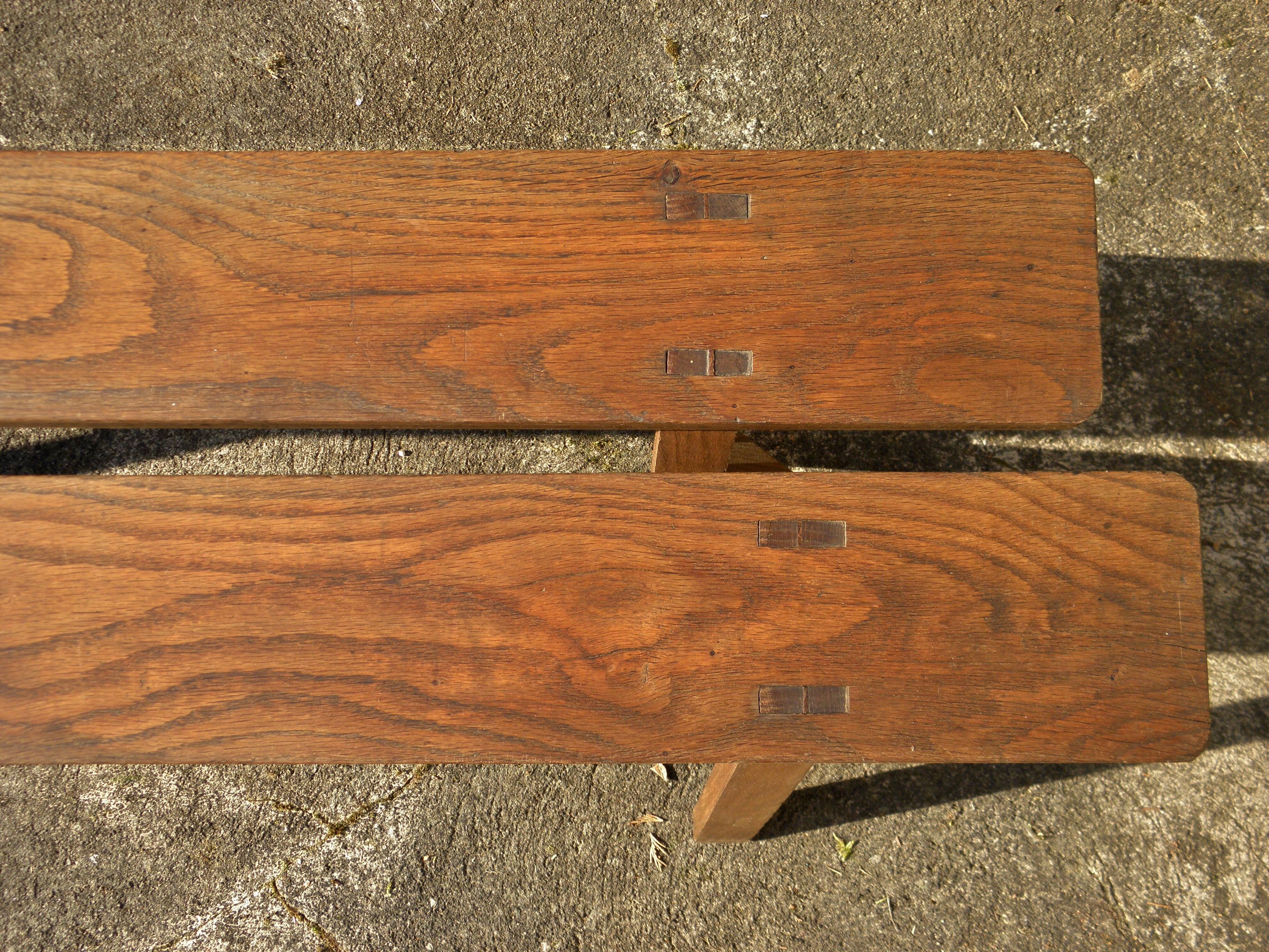 Paire de bancs de ferme 150 cm