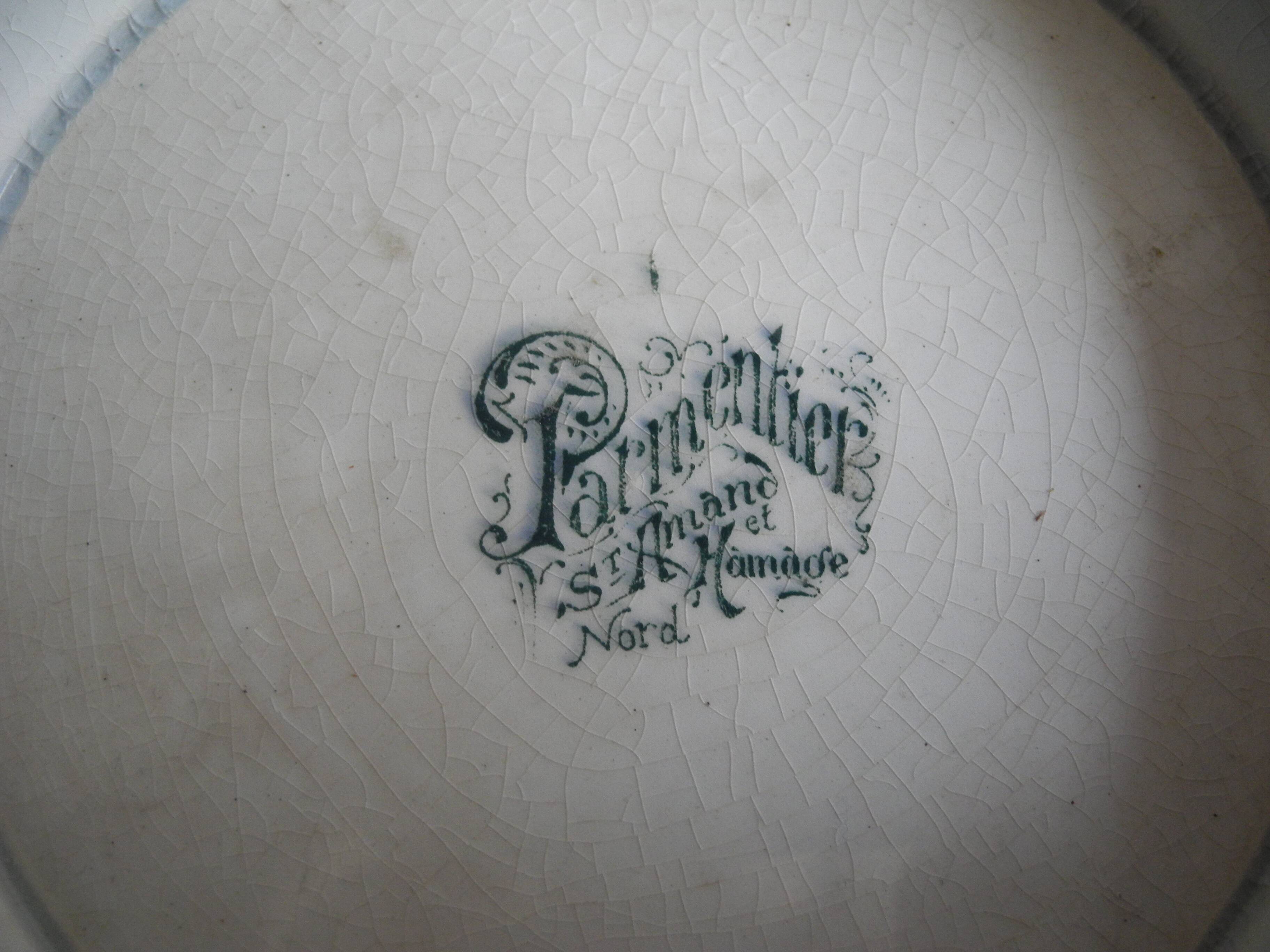 old French dish plate presentation St Amand Hamage old French dish plate