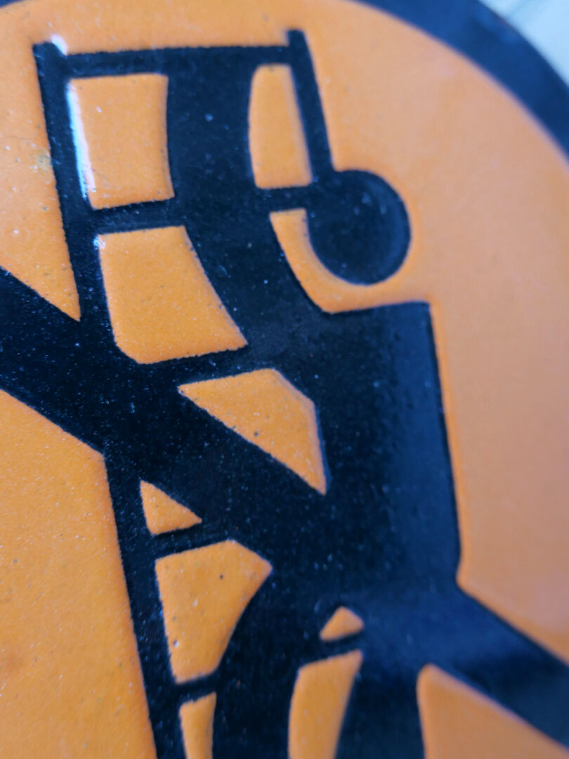 Russian factory enamelled plate