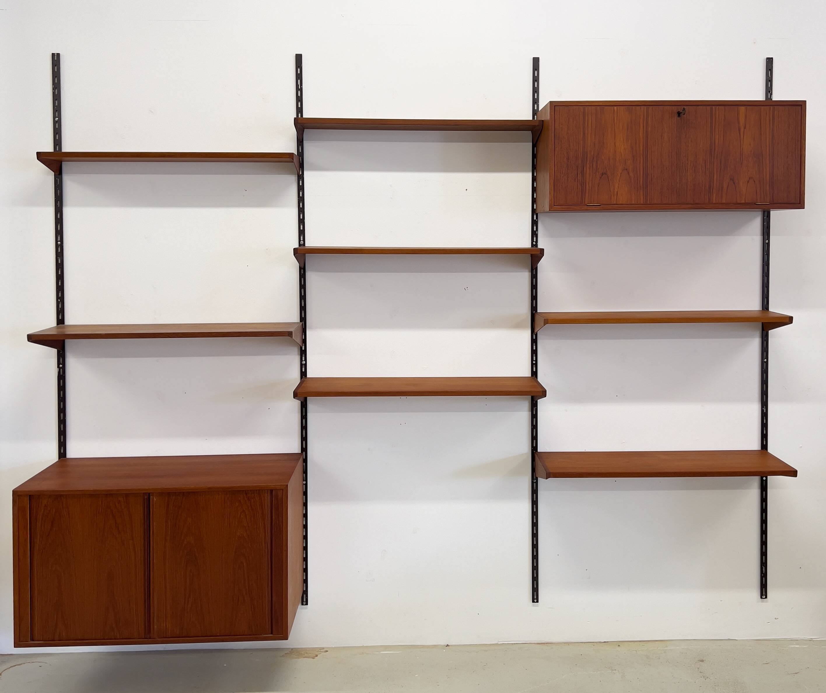 Teak Wall System By Kai Kristiansen for Feldballes.