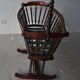 Old mahogany tinted exotic wooden cradle