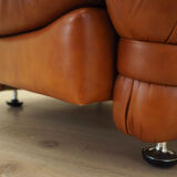 Leather armchair, Italian design, 1970s, production: Italy