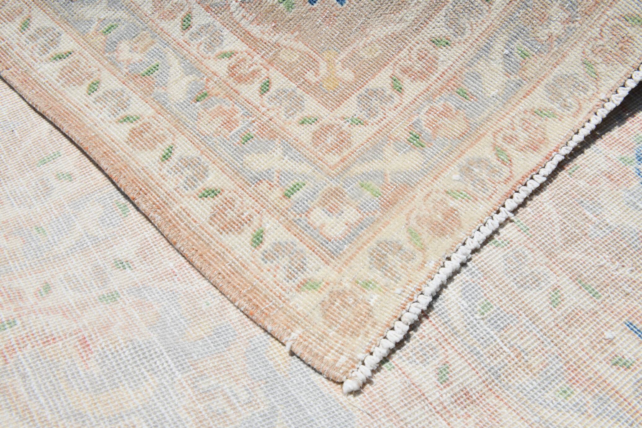 9x13 Blush Pink Vintage Persian Rug, Handmade Luxury Decor, 283x408 Cm