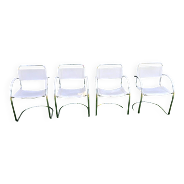 Set of 4 armchairs attributed to Mart Stam.