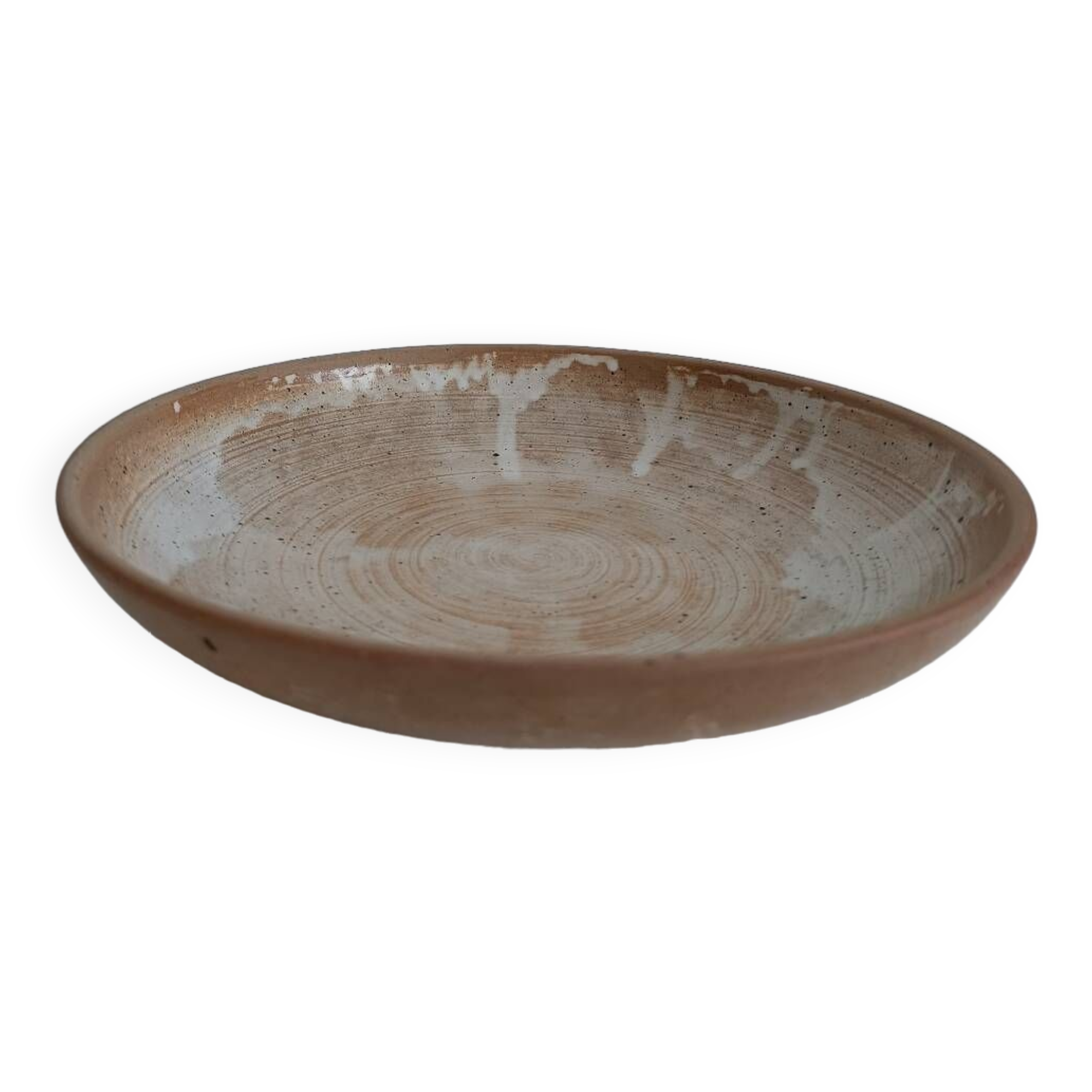 Vintage stoneware hollow dish