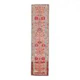 Vintage Turkish Hand-Knotted Wool Cotton Beige Runner Rug