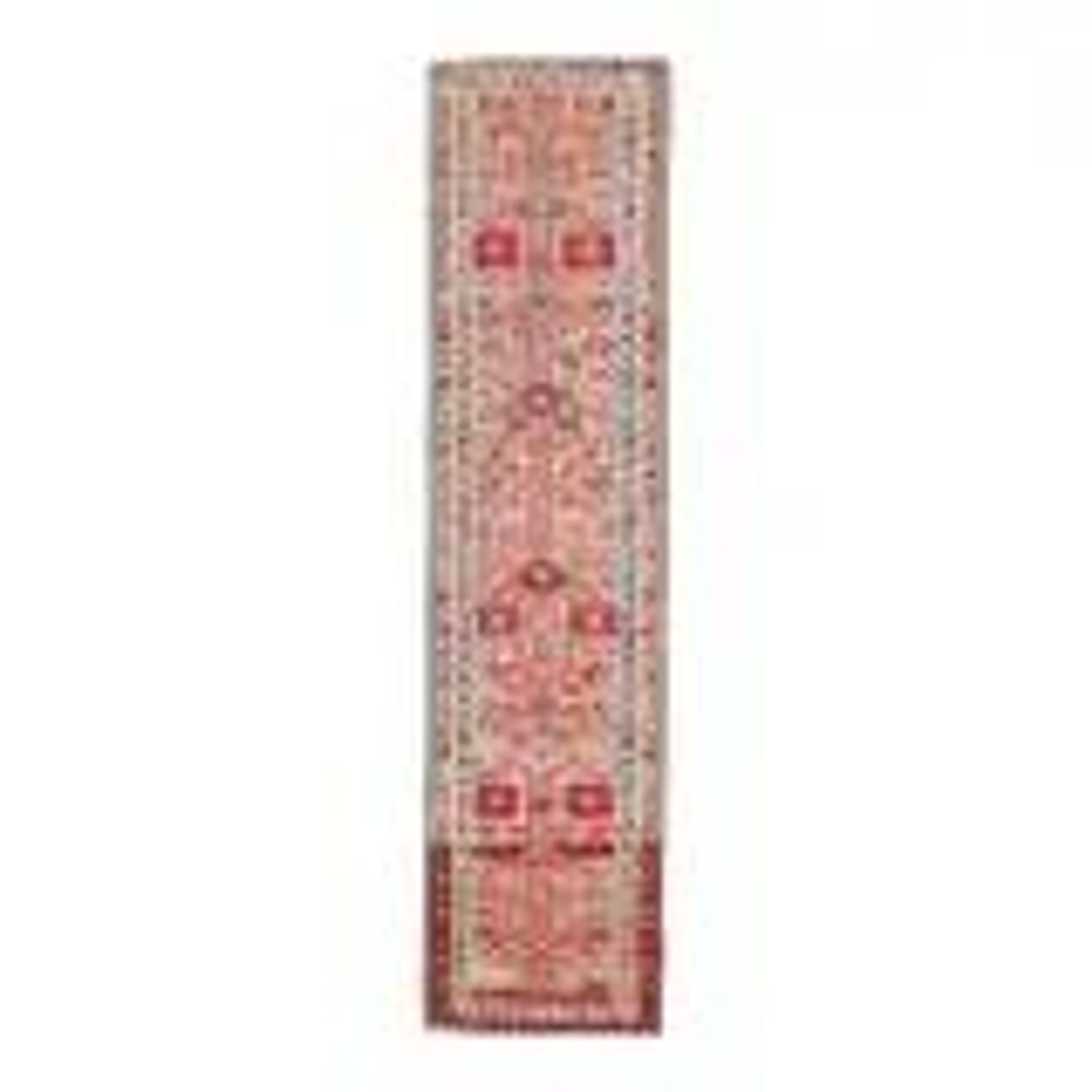 Vintage Turkish Hand-Knotted Wool Cotton Beige Runner Rug