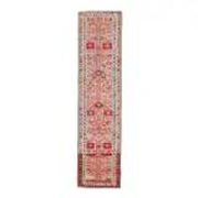 Vintage Turkish Hand-Knotted Wool Cotton Beige Runner Rug