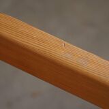 Tage Poulsen, a pair of brutalist chairs in pine and cord, Danish modern style, 1970s.