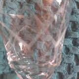 2 engraved glasses