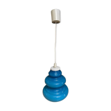 Vintage blue opaline pendant lamp