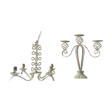 Lot de lustre et bougeoir