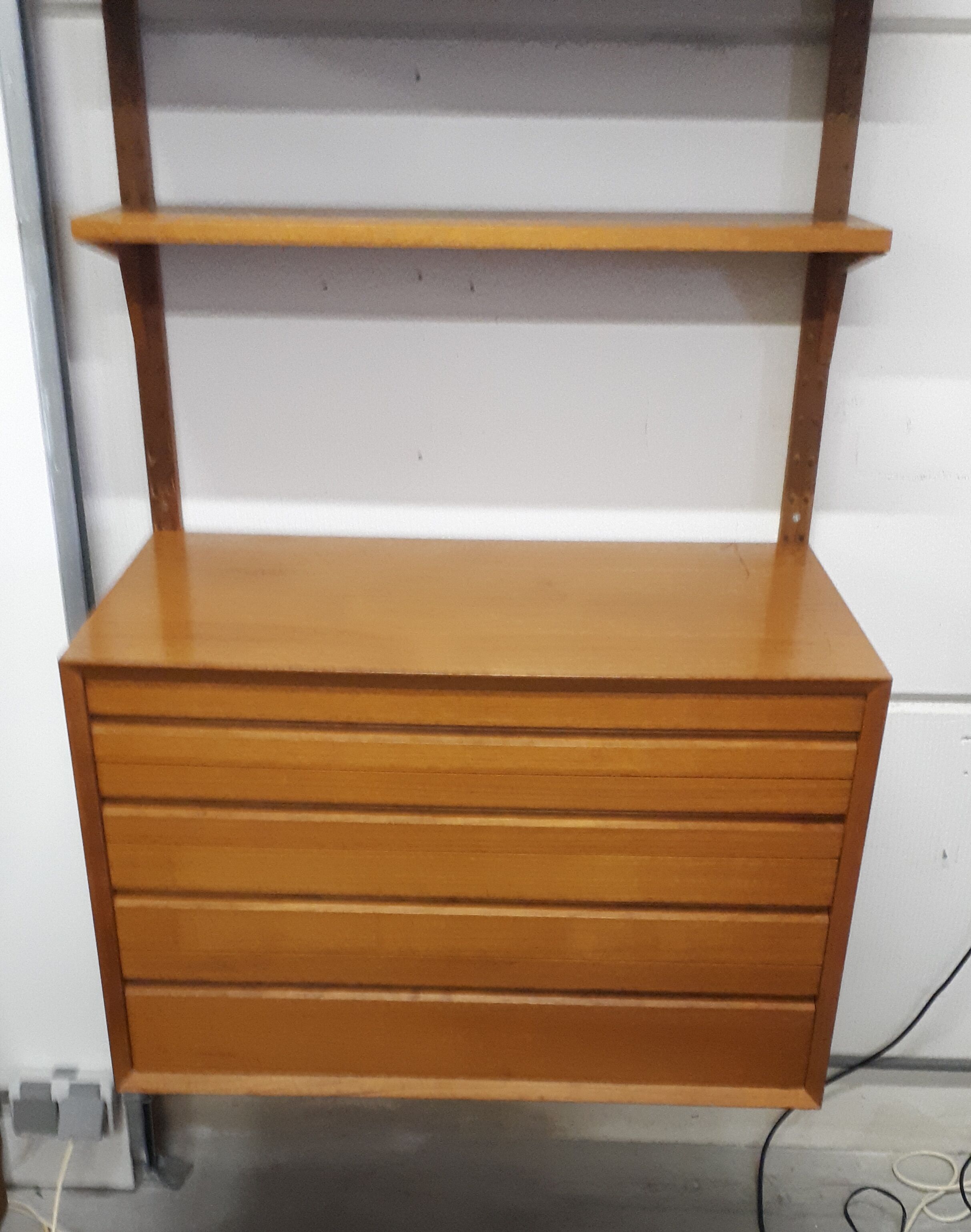 Poul Cadovius wall unit, with showcase, Cado Denmark 1960s