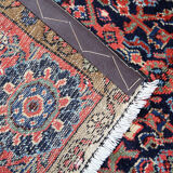 Traditional persian rug antique blue red handwoven wool carpet area rug- 145x202cm