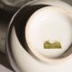 Set of 2 porcelain teacups with floral decorations, Korea