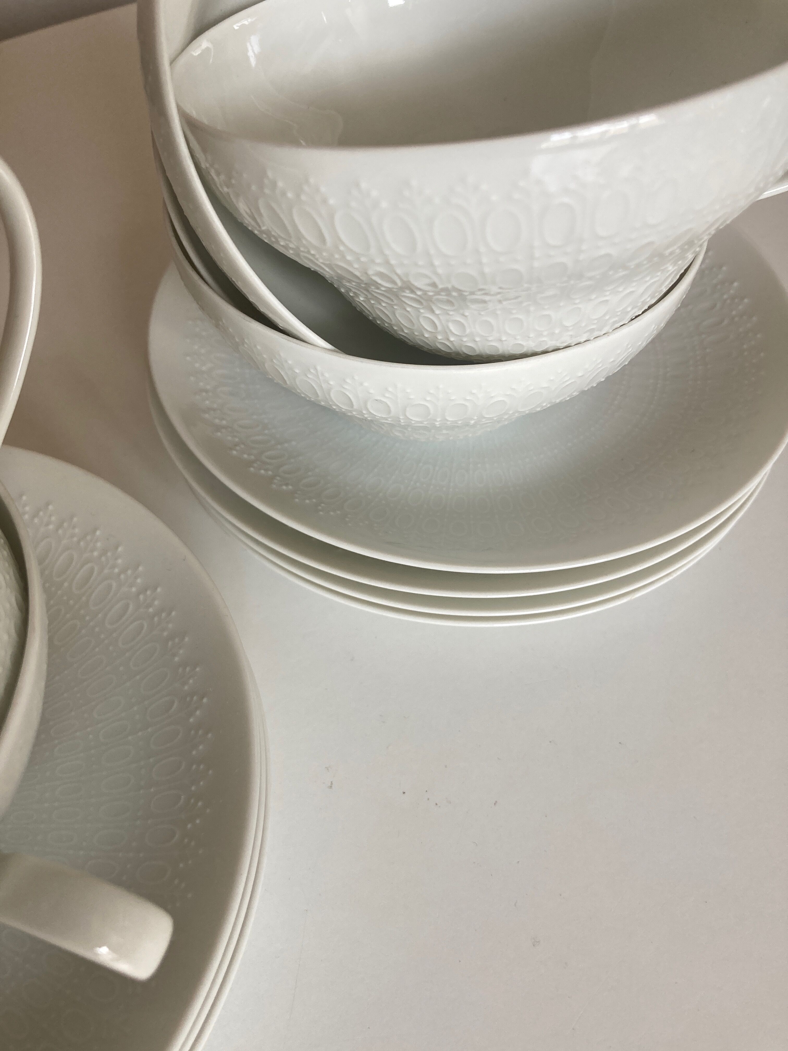 Set of 8 lunches Romance Bjorn Wiinblad for Rosenthal Denmark 1959