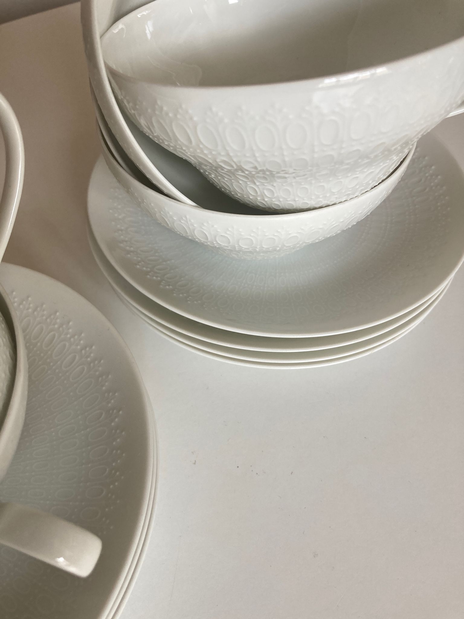 Set of 8 lunches Romance Bjorn Wiinblad for Rosenthal Denmark 1959