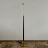 Danish Mid-Century Leather and Brass Adjustable Floor Lamp