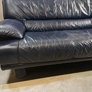 Leather sofa Nicoletti Salotti Italy Circa 1980