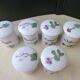 Series of 6 porcelain spice pots from Berry Lourioux