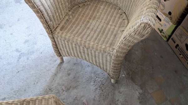 Salon en rotin vintage