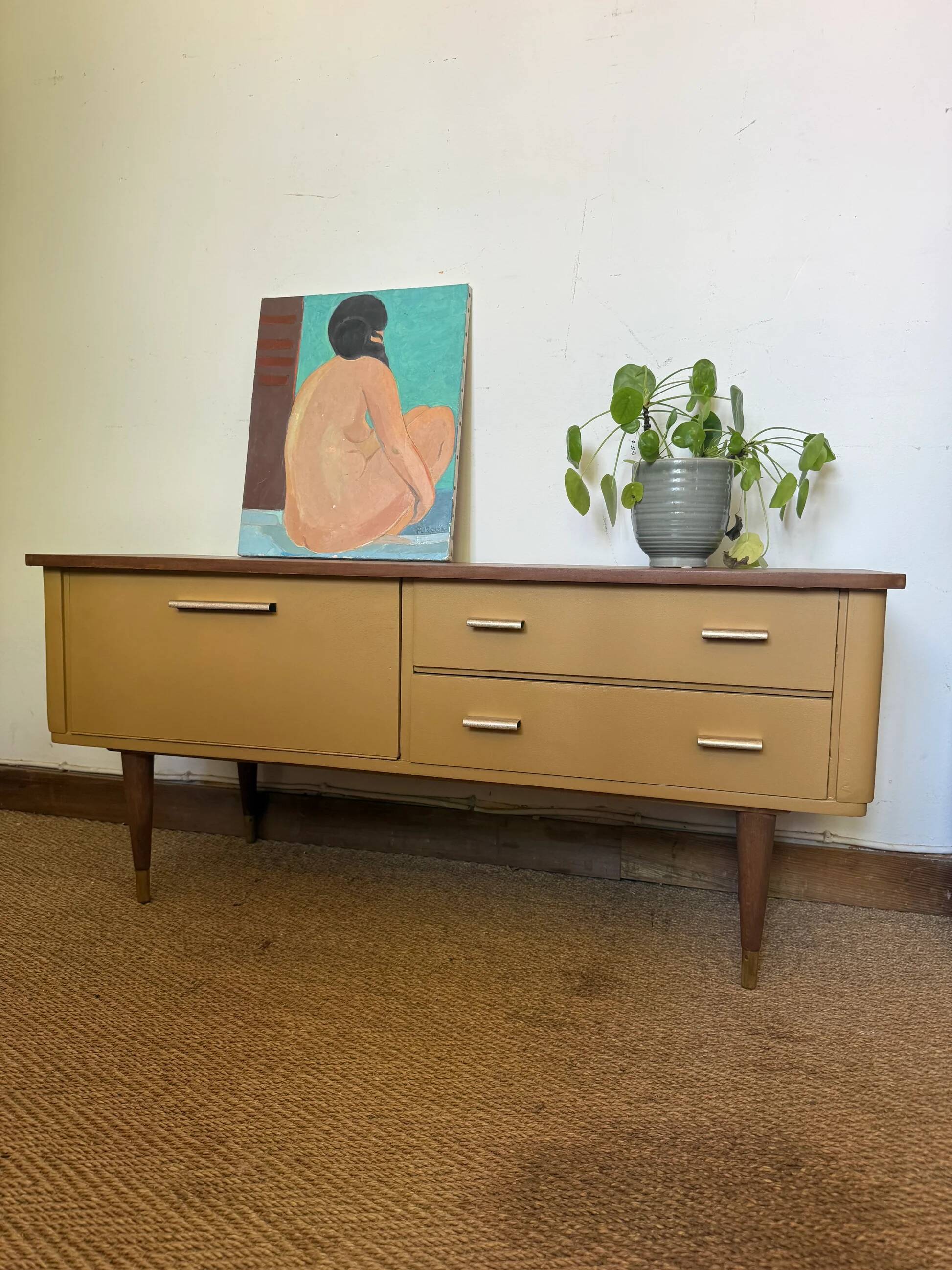 Enfilade vintage meuble bas tv pieds compas