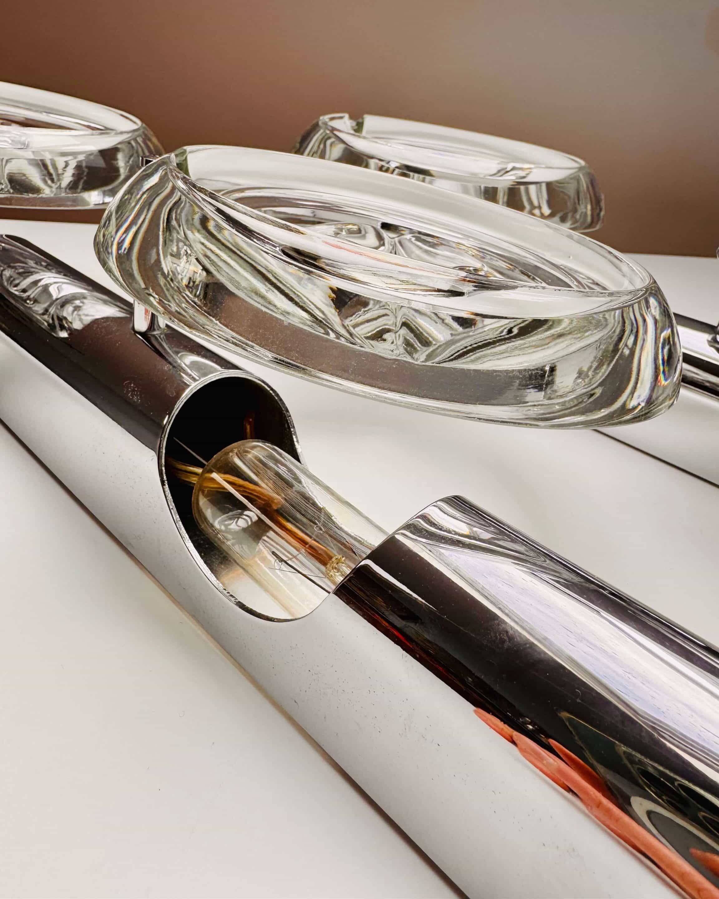 Pair of Space Age 70s double wall lights